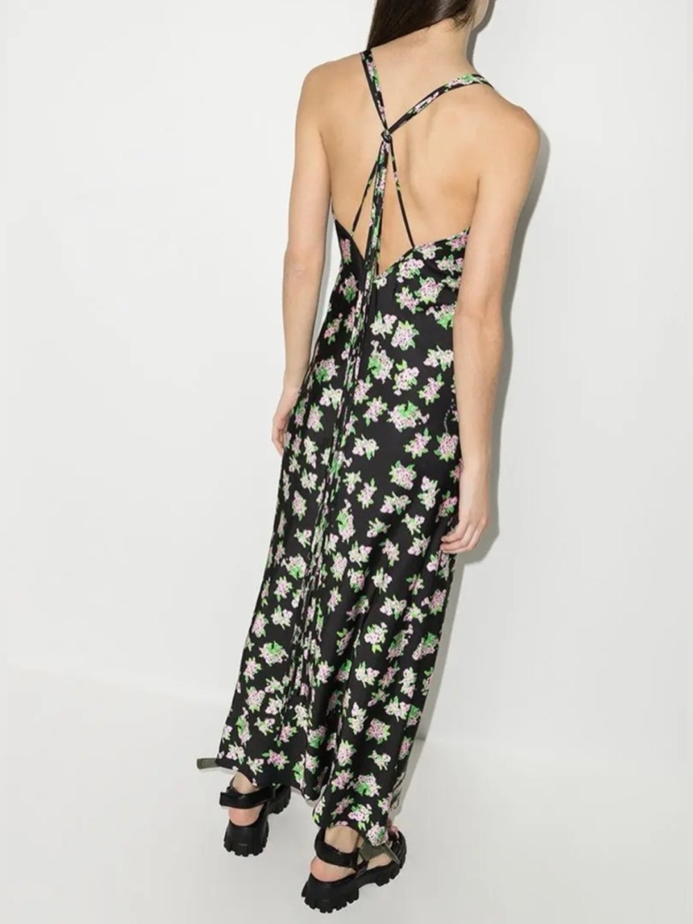 NATASHA ZINKO Pixel Flower Slip Dress NWT Size S